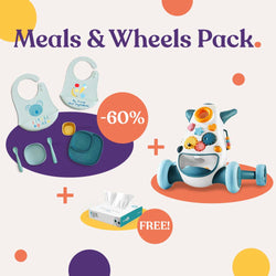 Meals & Wheels Pack ( Baby Feeding Set + Mini Box + Baby Walker)