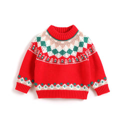 Colorful Jacquard Knit Sweater